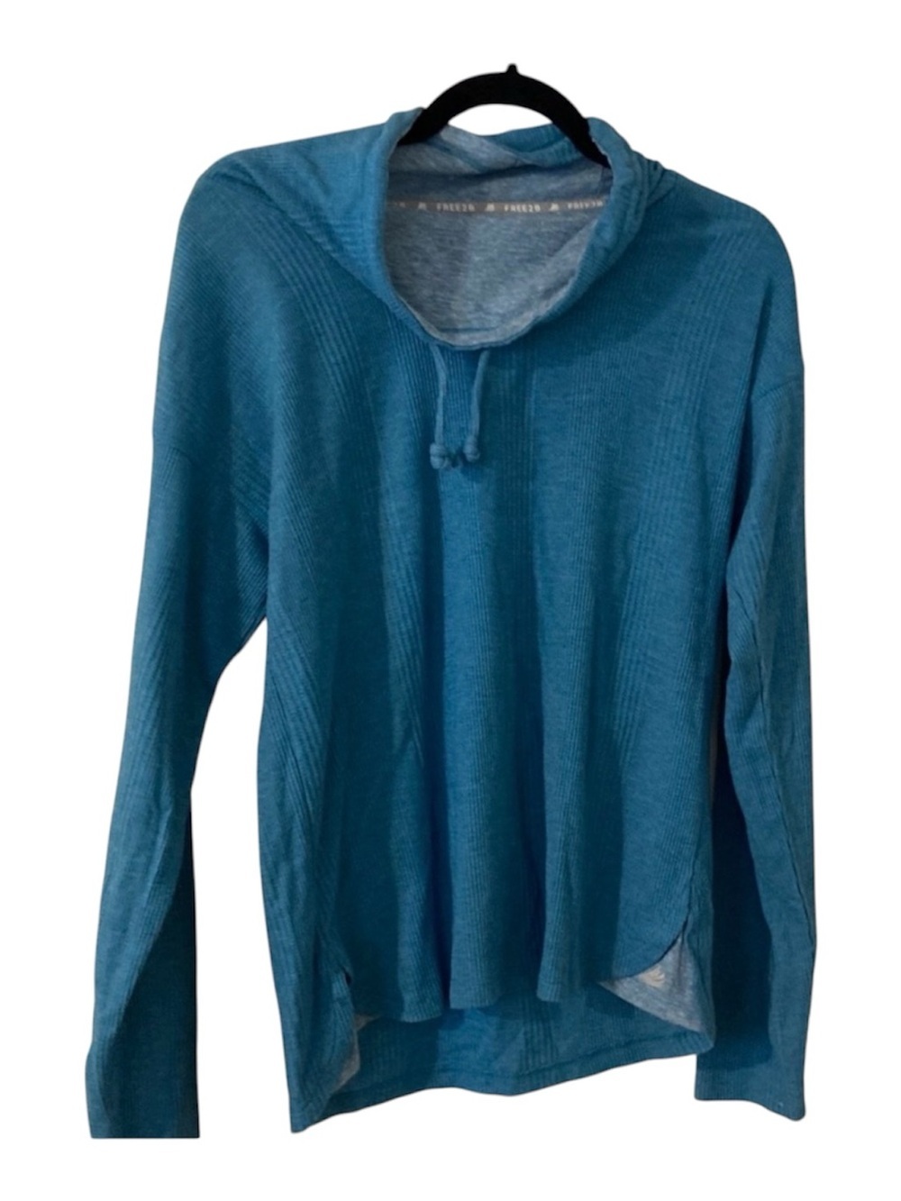 Turquoise extra warm Hooded Women's Sweater.